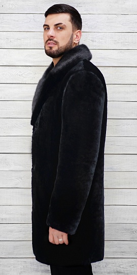 Мужское пальто из овчины (мутон) м-300