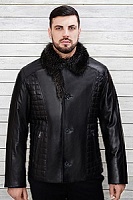 Мужская куртка из овчины (кожа, мех) м-760
